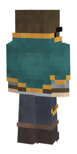 Black skin: body, back render