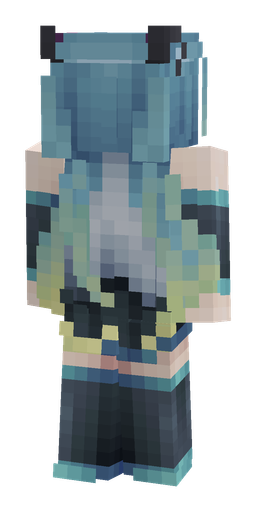 Blue skin: body, back render