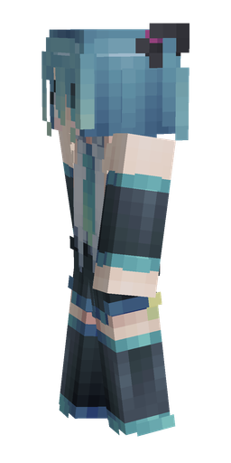 Blue skin: body, left side render