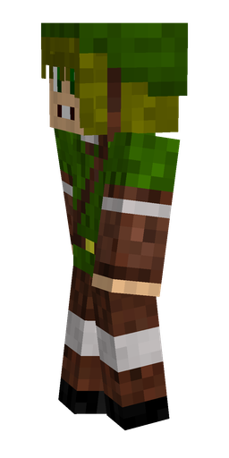 Brown skin: body, left side render