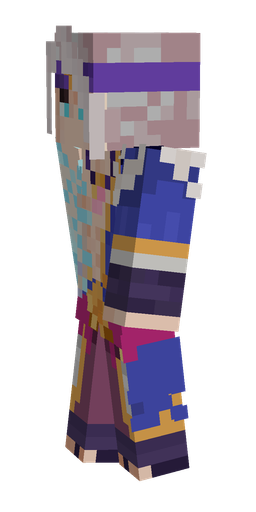 Blue skin: body, left side render