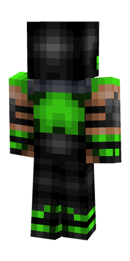 Black skin: body, back render