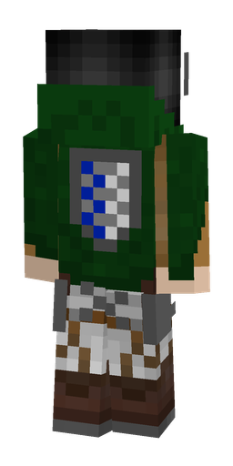 Black skin: body, back render