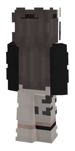 Black skin: body, back render