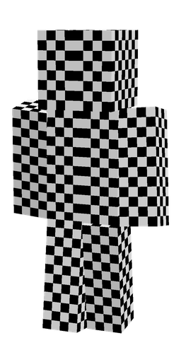 Black skin: body, back render