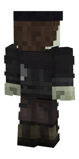 Black skin: body, back render
