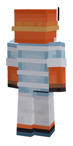 Blue skin: body, back render