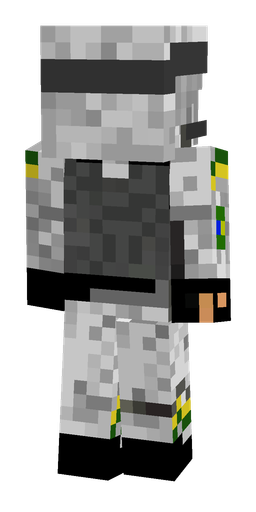 Black skin: body, back render
