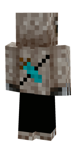 Black skin: body, back render