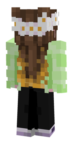 Black skin: body, back render