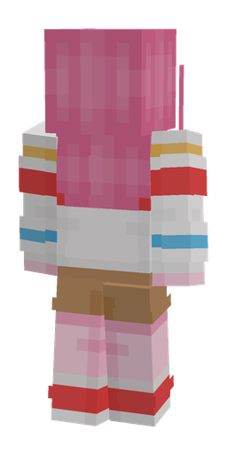 Pink skin: body, back render