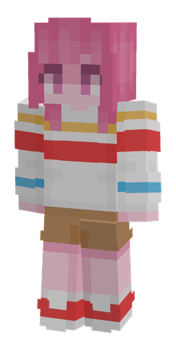 Pink skin: body, front render