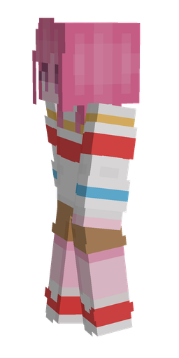 Pink skin: body, left side render