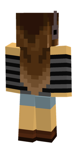 Black skin: body, back render