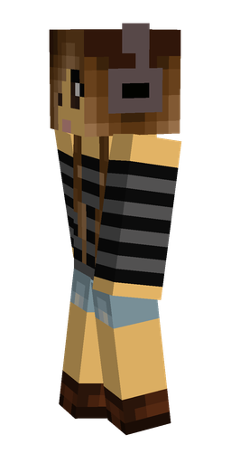 Black skin: body, left side render