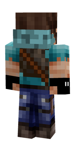 Black skin: body, back render