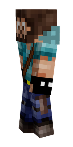Black skin: body, left side render