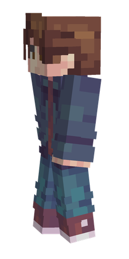 Blue skin: body, left side render