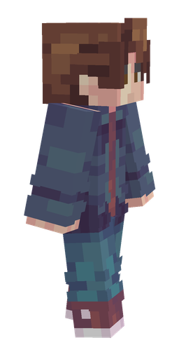 Blue skin: body, right side render