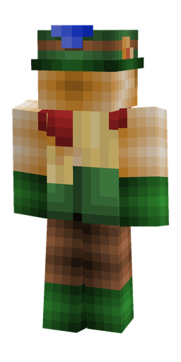 Brown skin: body, back render