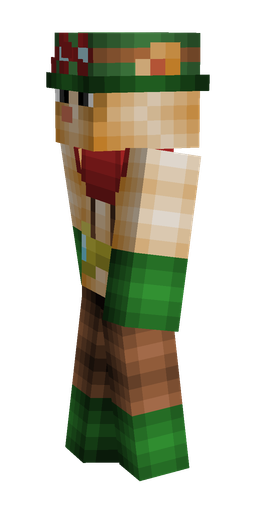 Brown skin: body, left side render