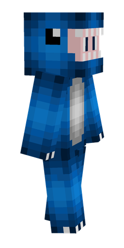 Blue skin: body, right side render