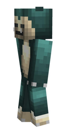 Blue skin: body, left side render