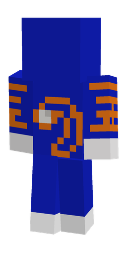Blue skin: body, back render