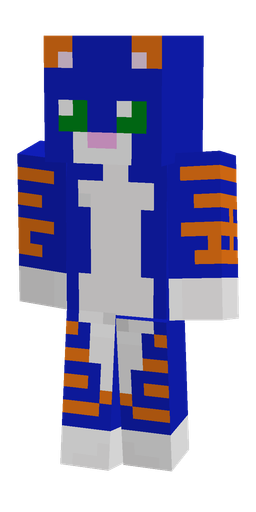 Blue skin: body, front render