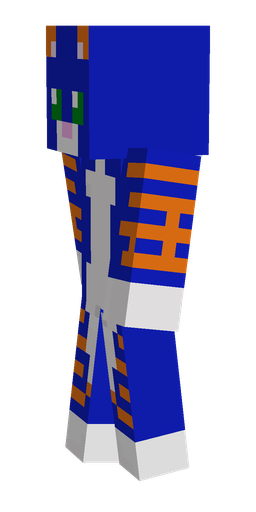 Blue skin: body, left side render