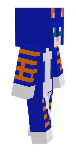 Blue skin: body, right side render