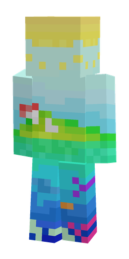 Blue skin: body, back render