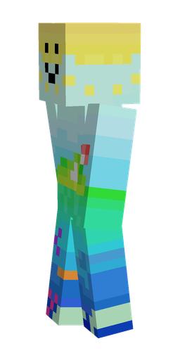Blue skin: body, left side render