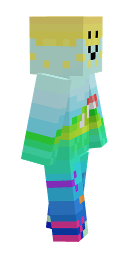 Blue skin: body, right side render