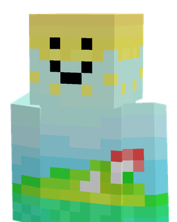 Blue skin: bust render