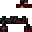 Black skin: raw texture render
