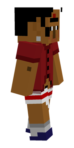 Brown skin: body, right side render