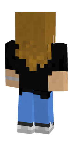 Black skin: body, back render