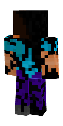 Black skin: body, back render