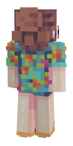 Blue skin: body, back render