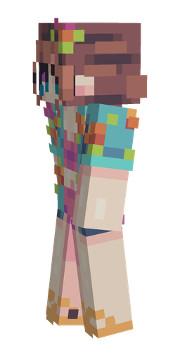 Blue skin: body, left side render