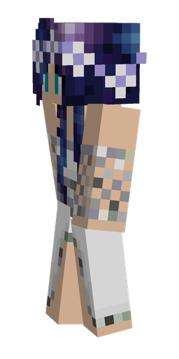 Blue skin: body, left side render