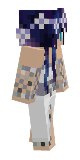 Blue skin: body, right side render
