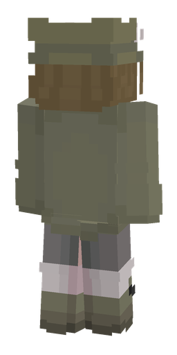 Dark skin: body, back render