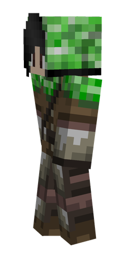 Brown skin: body, left side render