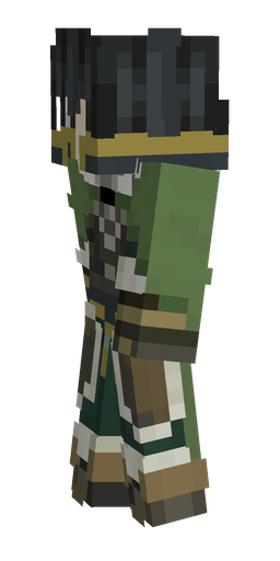 Black skin: body, left side render