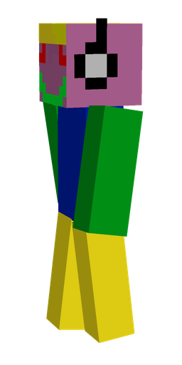 Blue skin: body, left side render