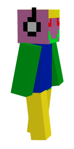 Blue skin: body, right side render