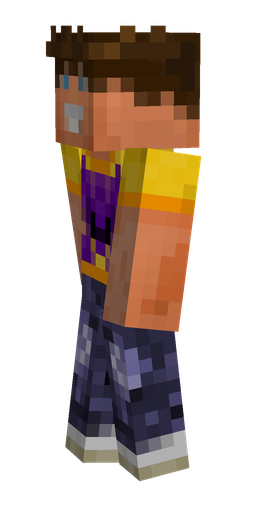Blue skin: body, left side render