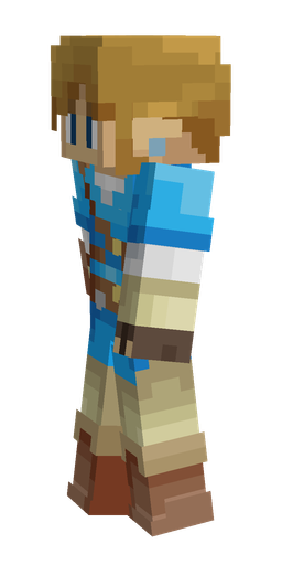 Blue skin: body, left side render